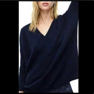 J Crew v-neck boyfriend 100% cashmere sweater (S)